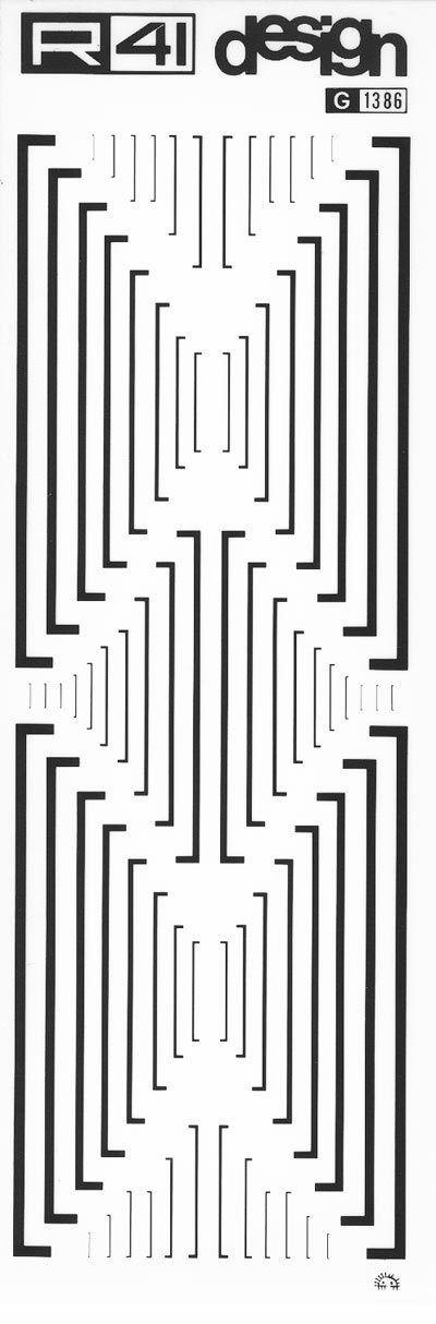 trasferibilir41 Parentesi Quadre, NERO. Trasferelli-Trasferibili R41 in fogli 9x25cm. p. 237 .