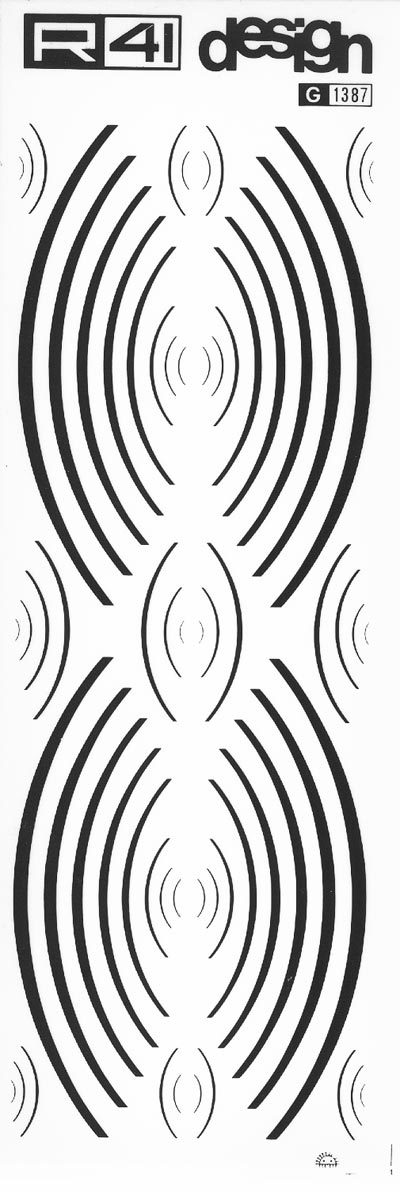 trasferibilir41 Parentesi Tonde, NERO. Trasferelli-Trasferibili R41 in fogli 9x25cm. p. 237 .