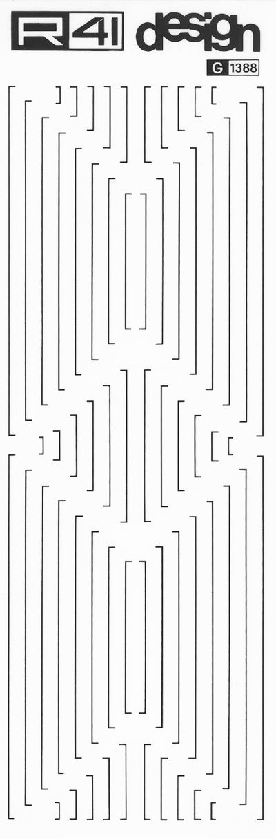 trasferibilir41 Parentesi Quadre, NERO. Trasferelli-Trasferibili R41 in fogli 9x25cm. p. 237 .