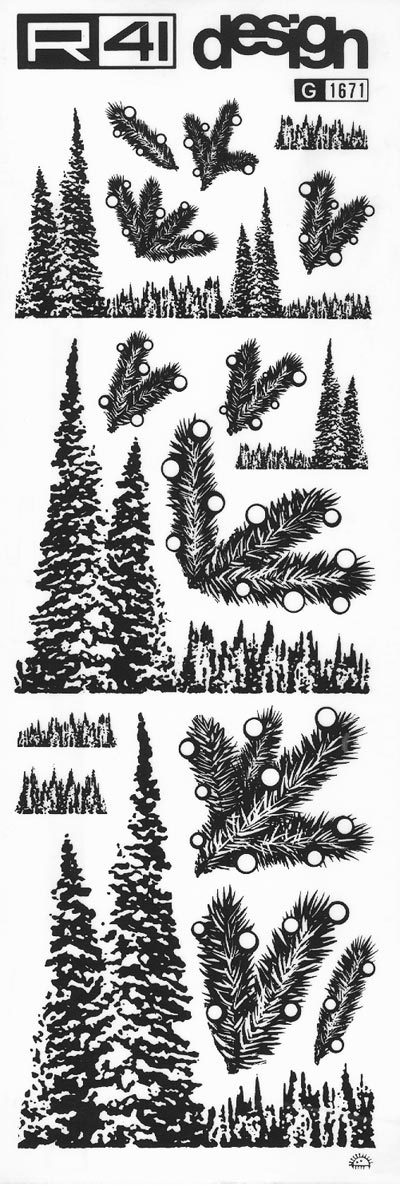 trasferibilir41 Abeti, NERO. Trasferelli-Trasferibili R41 in fogli 9x25cm. p. 236 .