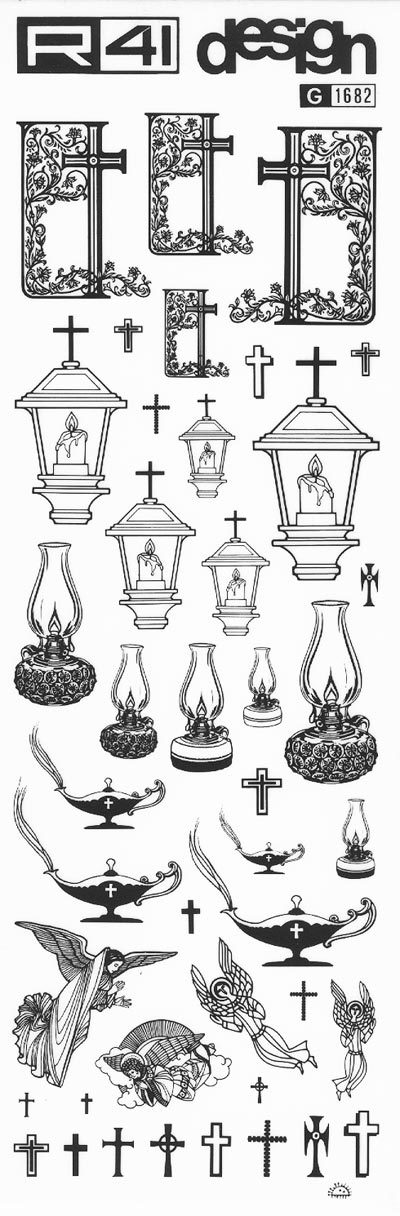 trasferibilir41 Celebrazioni, NERO. Trasferelli-Trasferibili R41 in fogli 9x25cm. p. 237 .