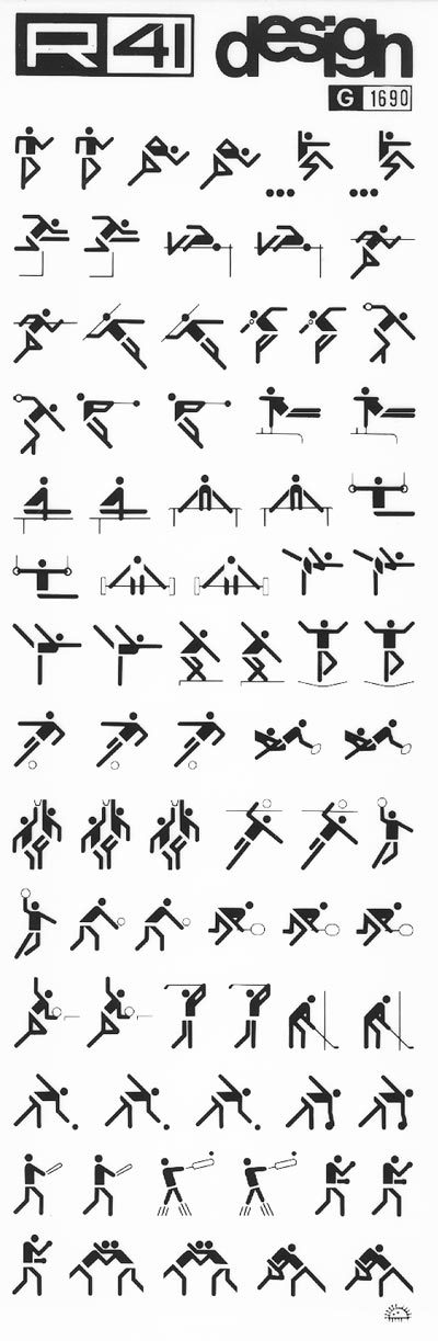 trasferibilir41 Simboli sportivi, NERO. Trasferelli-Trasferibili R41 in fogli 9x25cm. p. 232 .