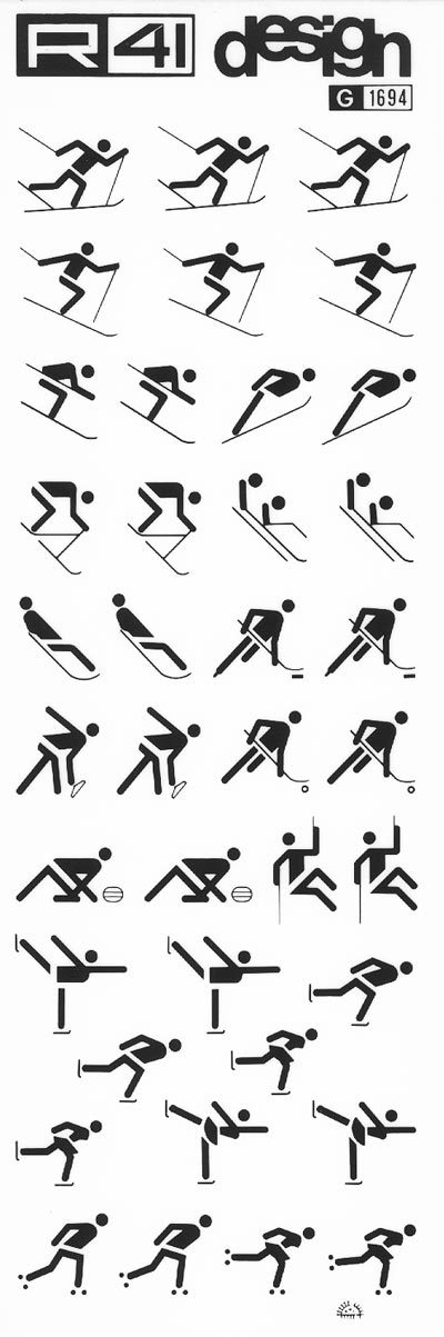 trasferibilir41 Simboli sportivi, NERO. Trasferelli-Trasferibili R41 in fogli 9x25cm. p. 232 .