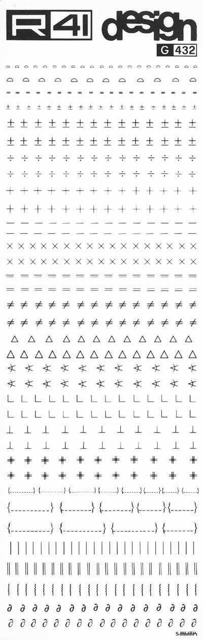 trasferibilir41 pi� o meno, diverso, NERO. Trasferelli-Trasferibili R41 in fogli 9x25cm. p. 219 .