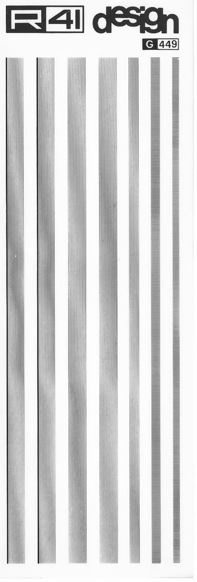 trasferibilir41 Millerighe, NERO. Trasferelli-Trasferibili R41 in fogli 9x25cm. p. 237 .