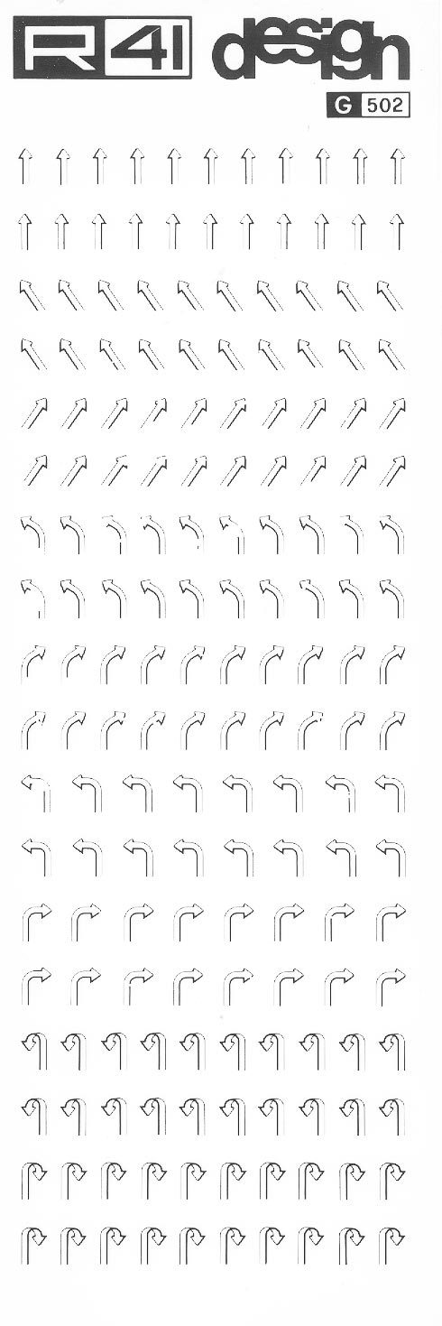 trasferibilir41 Frecce, NERO. Trasferelli-Trasferibili R41 in fogli 9x25cm .