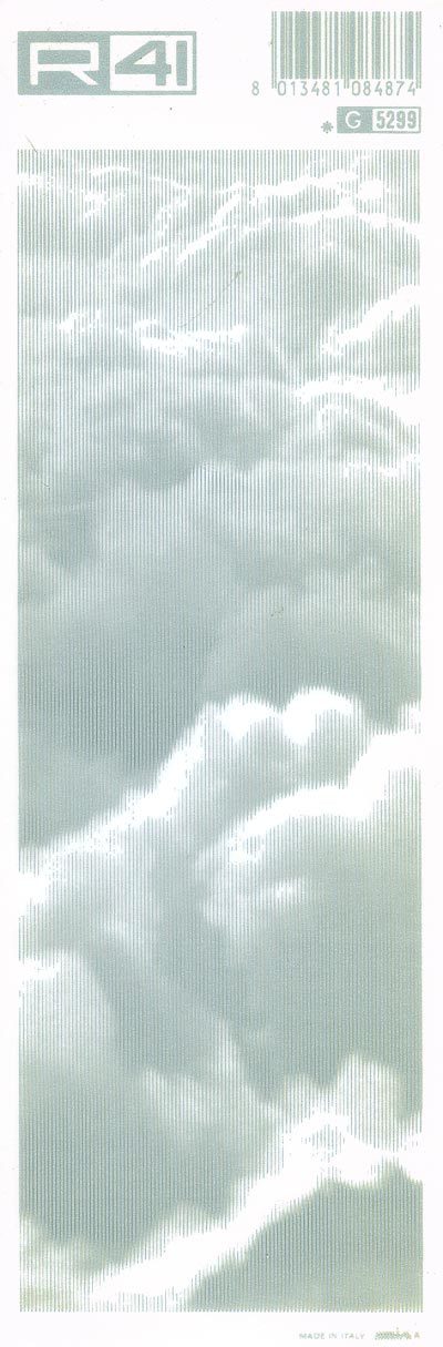 trasferibilir41 Nuvole, SILVER-ARGENTO. Trasferelli-Trasferibili R41 in fogli 9x25cm .