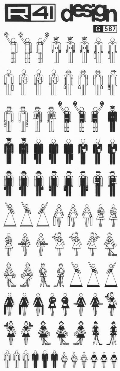 trasferibilir41 Silhouettes, NERO. Trasferelli-Trasferibili R41 in fogli 9x25cm. p. 225 .