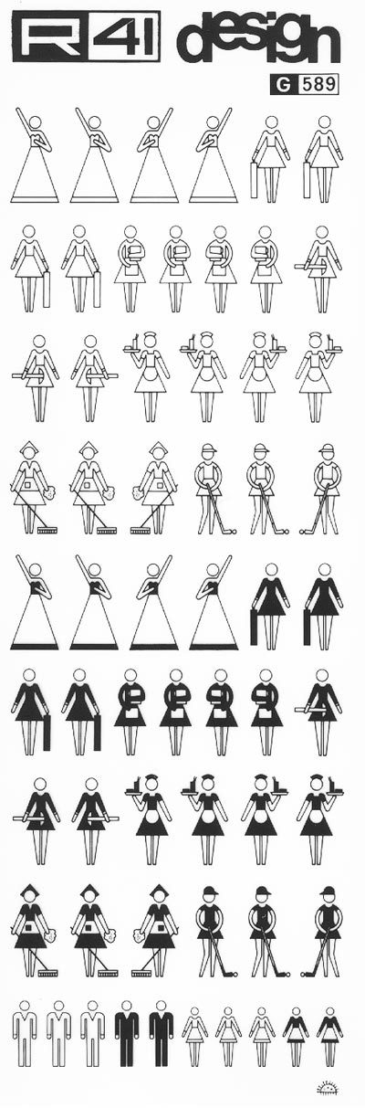 trasferibilir41 Silhouettes, NERO. Trasferelli-Trasferibili R41 in fogli 9x25cm. p. 225 .