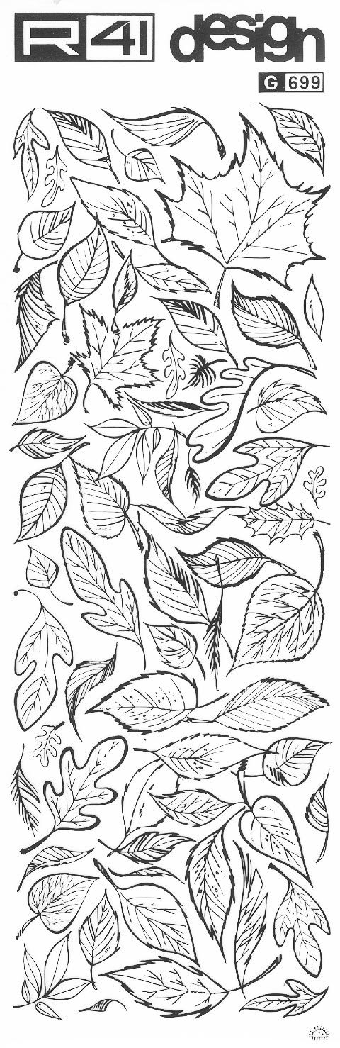 trasferibilir41 Fondi foglie, NERO. Trasferelli-Trasferibili R41 in fogli 9x25cm .