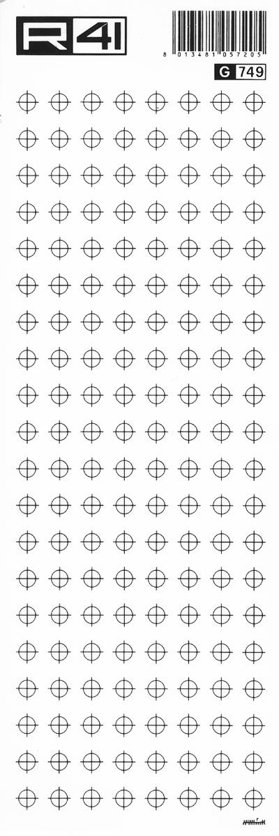 trasferibilir41 Crocini, NERO. Trasferelli-Trasferibili R41 in fogli 9x25cm. p. 213 .