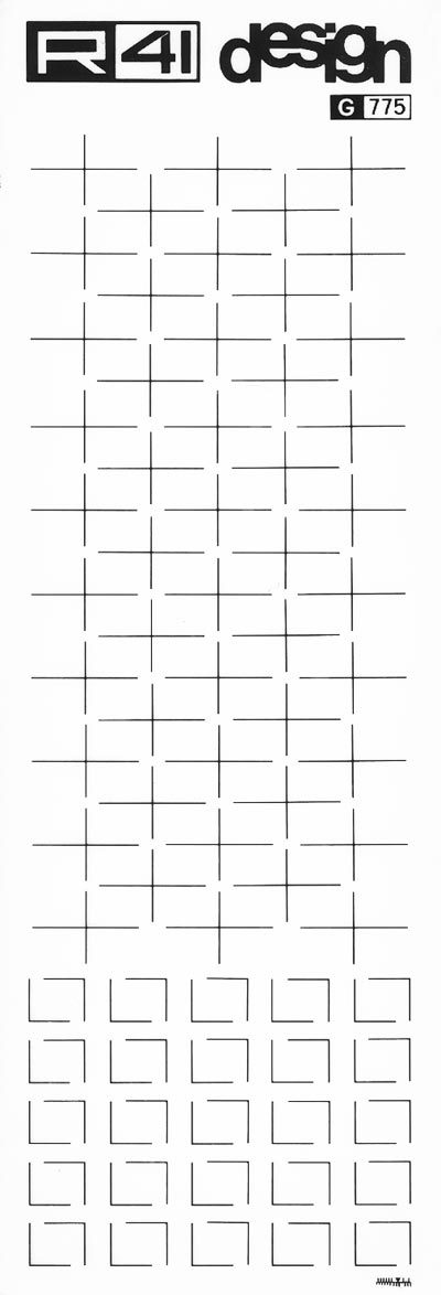 trasferibilir41 Crocini, NERO. Trasferelli-Trasferibili R41 in fogli 9x25cm. p. 213 .