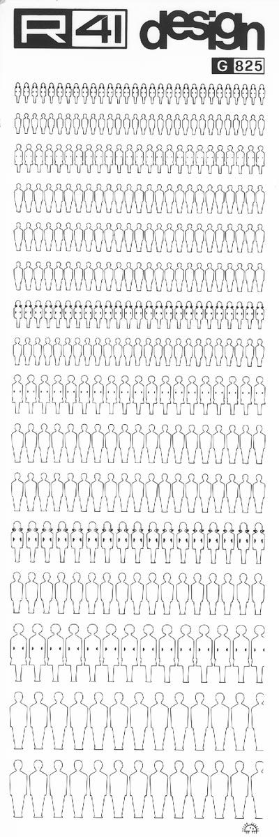 trasferibilir41 Statistica, NERO. Trasferelli-Trasferibili R41 in fogli 9x25cm. p. 222 .