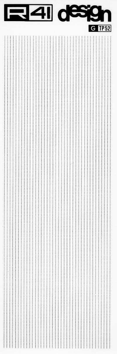 trasferibilir41 Punti mm. 0,3, NERO. Trasferelli-Trasferibili R41 in fogli 9x25cm. p. 1404 .