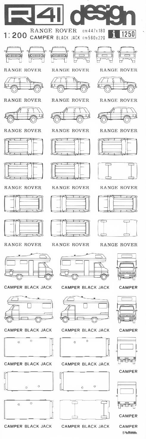 trasferibilir41 Camper Black Jack, NERO. Trasferelli-Trasferibili R41 in fogli 9x25cm .
