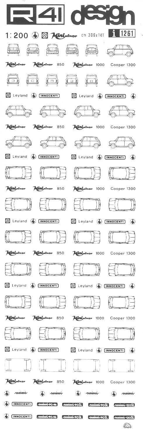 trasferibilir41 MiniMinor, NERO. Trasferelli-Trasferibili R41 in fogli 9x25cm .