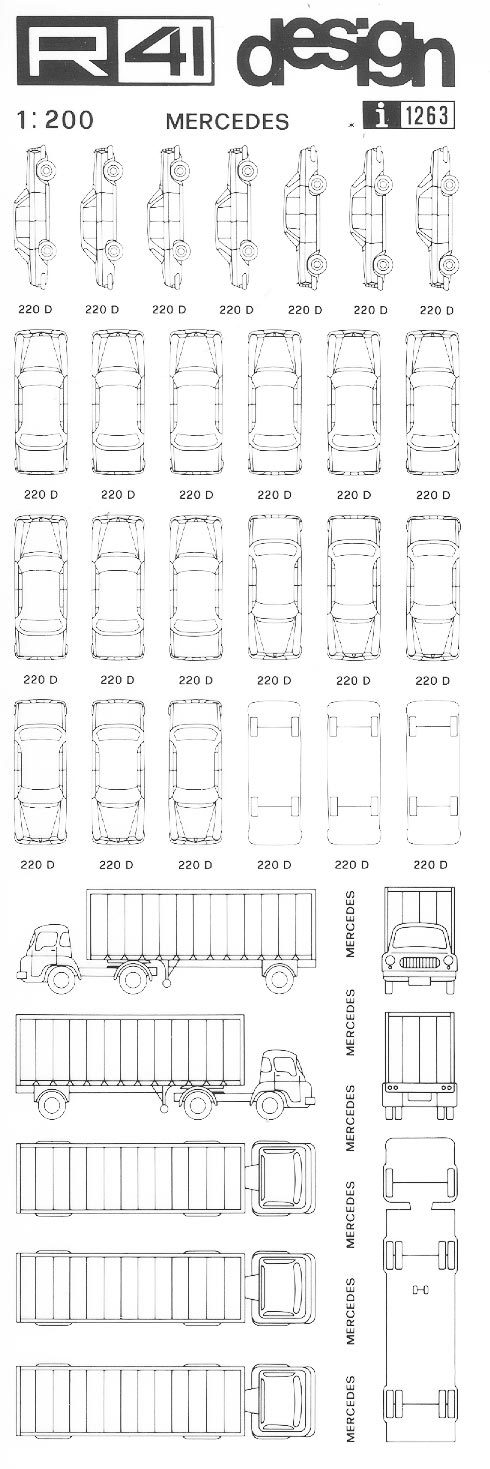 trasferibilir41 Mercedes 220, NERO. Trasferelli-Trasferibili R41 in fogli 9x25cm .