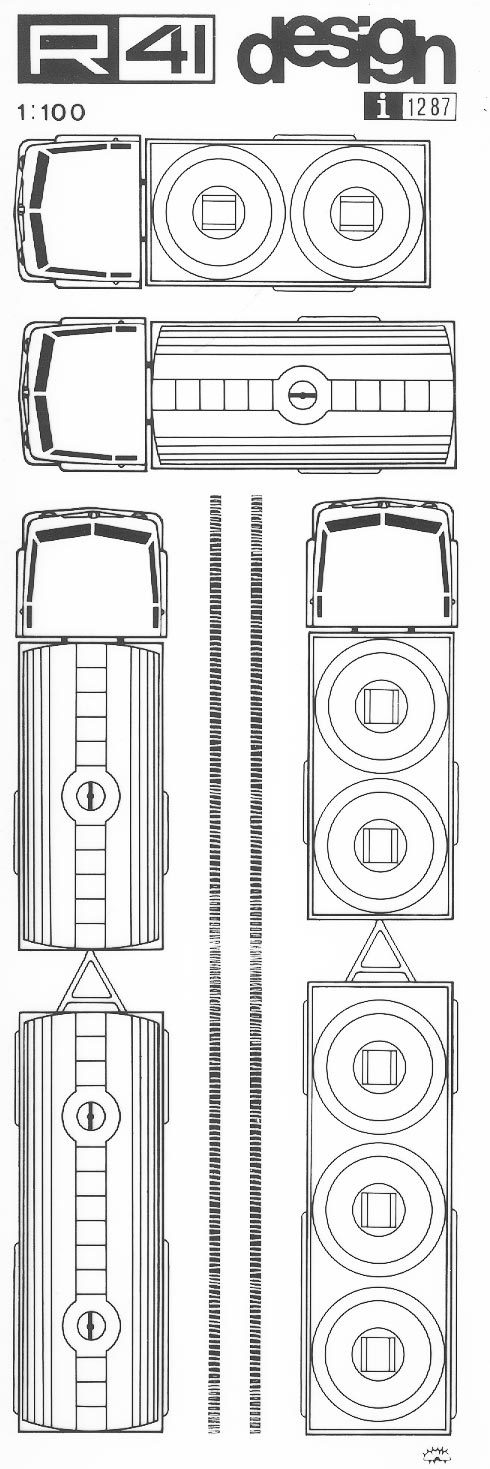 trasferibilir41 Autocisterne, NERO. Trasferelli-Trasferibili R41 in fogli 9x25cm .