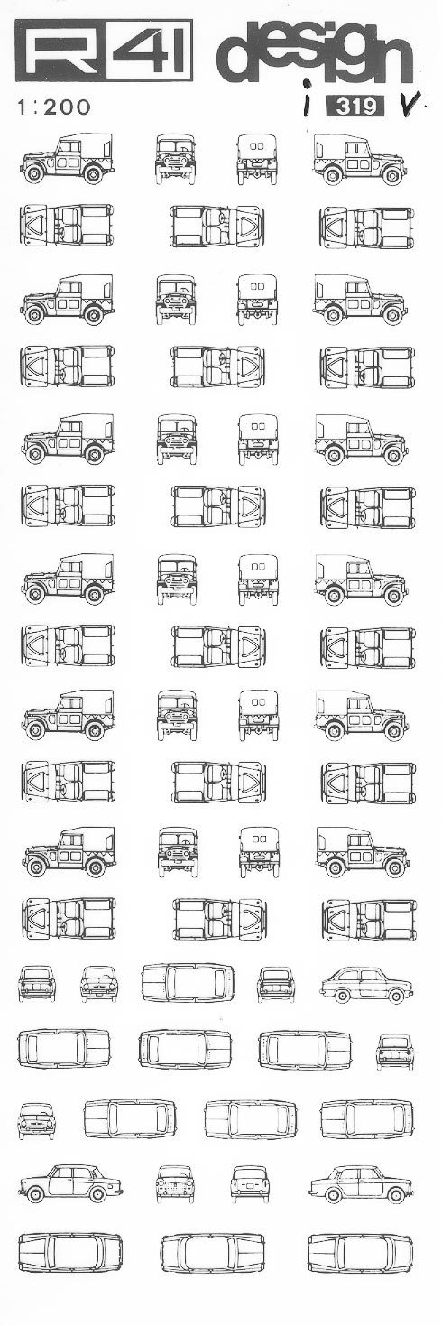 trasferibilir41 Automobili, NERO. Trasferelli-Trasferibili R41 in fogli 9x25cm .