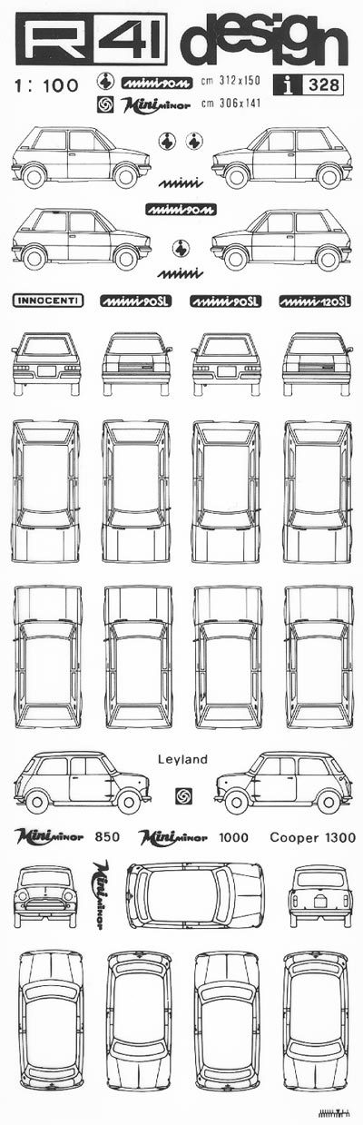 trasferibilir41 Mini 90m, Miniminor, NERO. Trasferelli-Trasferibili R41 in fogli 9x25cm .