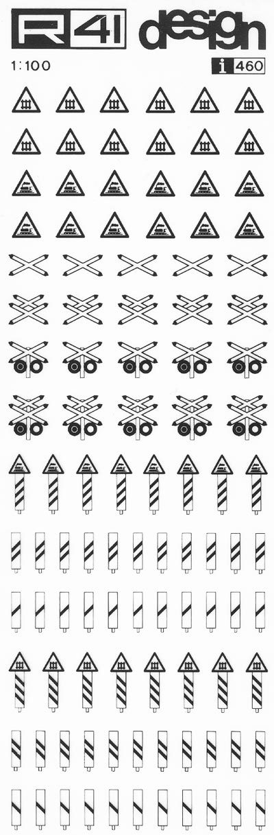 trasferibilir41 Segnaletica stradale, NERO. Trasferelli-Trasferibili R41 in fogli 9x25cm .