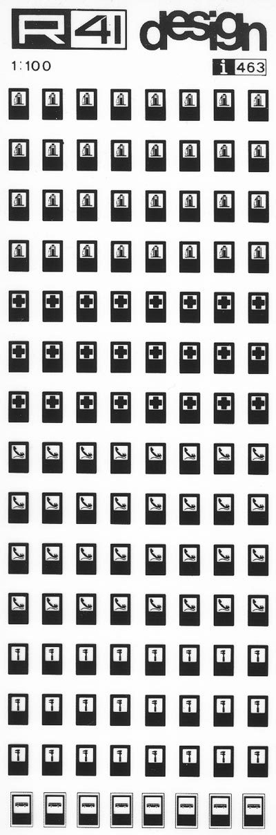 trasferibilir41 Segnaletica stradale, NERO. Trasferelli-Trasferibili R41 in fogli 9x25cm .