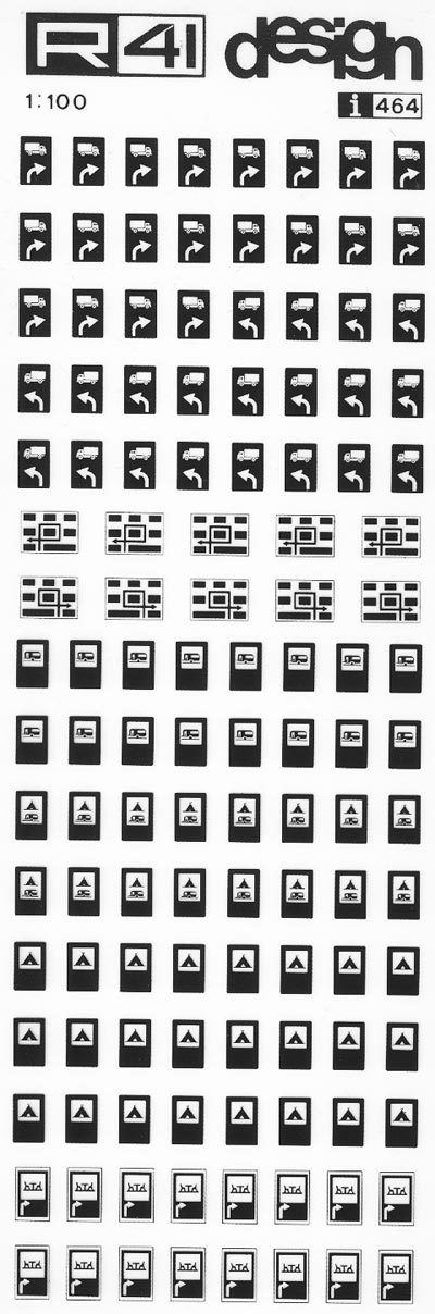 trasferibilir41 Segnaletica stradale, NERO. Trasferelli-Trasferibili R41 in fogli 9x25cm .