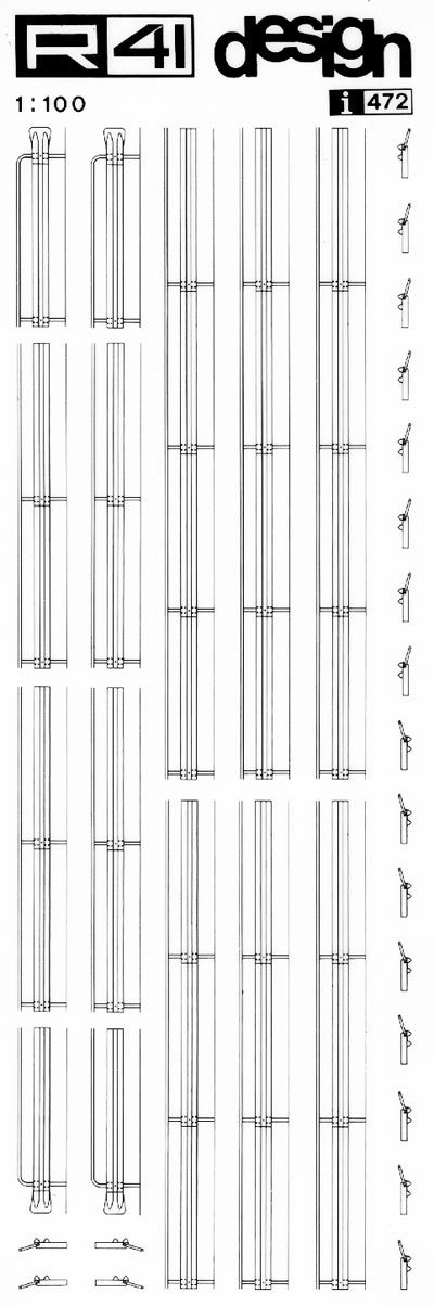 trasferibilir41 Guardrail, NERO. Trasferelli-Trasferibili R41 in fogli 9x25cm. p. 611 .