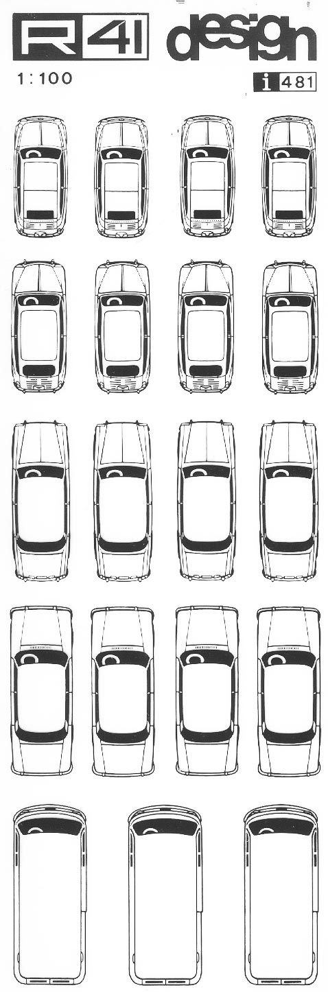 trasferibilir41 Automobili FIAT, NERO. Trasferelli-Trasferibili R41 in fogli 9x25cm .