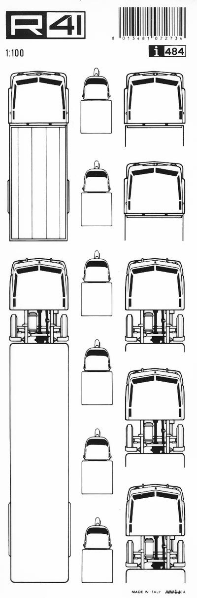 trasferibilir41 Autocorriere, NERO. Trasferelli-Trasferibili R41 in fogli 9x25cm .