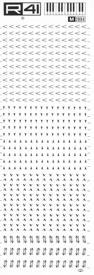 trasferibilir41 Accordi e varie, NERO. Trasferelli-Trasferibili R41 in fogli 9x25cm .