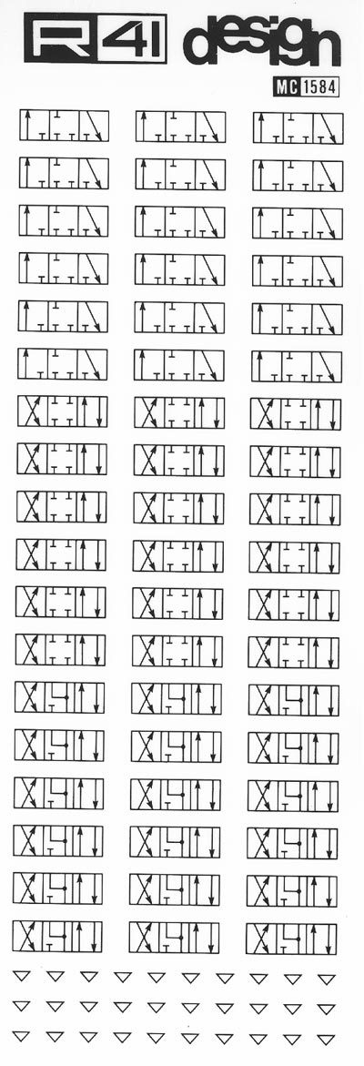 trasferibilir41 Pneumatica, NERO. Trasferelli-Trasferibili R41 in fogli 9x25cm. p. 416 .