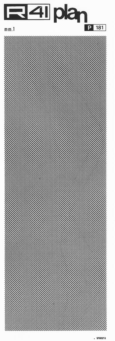 trasferibilir41 Trame Rete  mm. 1, NERO. Trasferelli-Trasferibili R41 in fogli 9x25cm. p. 1407 .