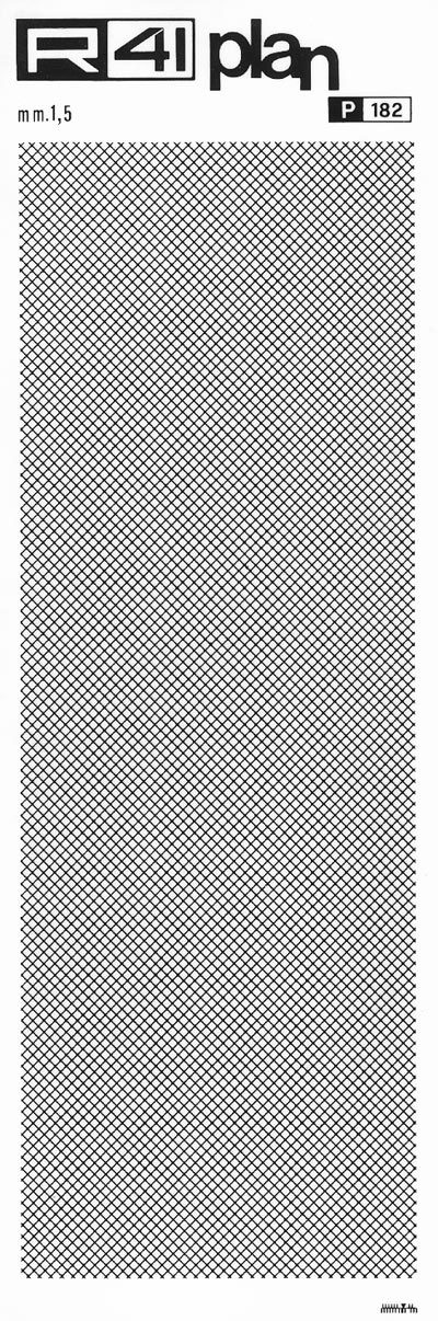 trasferibilir41 Trame Rete mm. 1,5, NERO. Trasferelli-Trasferibili R41 in fogli 9x25cm. p. 1407 .