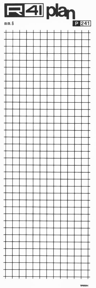 trasferibilir41 Trame Rete mm. 6, NERO. Trasferelli-Trasferibili R41 in fogli 9x25cm. p. 1407 .