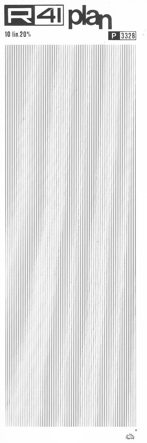 trasferibilir41 Trame Linee 10 lin. 20%, NERO. Trasferelli-Trasferibili R41 in fogli 9x25cm .