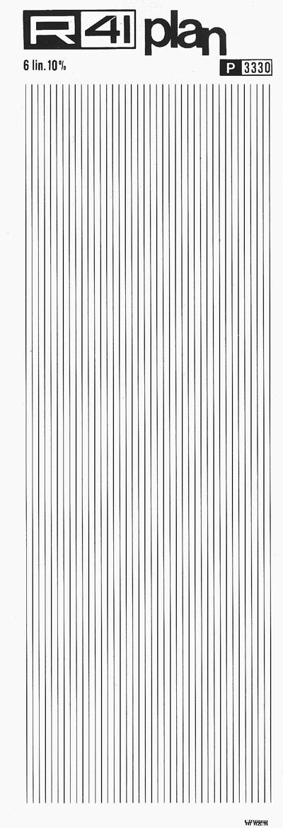 trasferibilir41 Trame Linee 6 lin. 10%, NERO. Trasferelli-Trasferibili R41 in fogli 9x25cm .