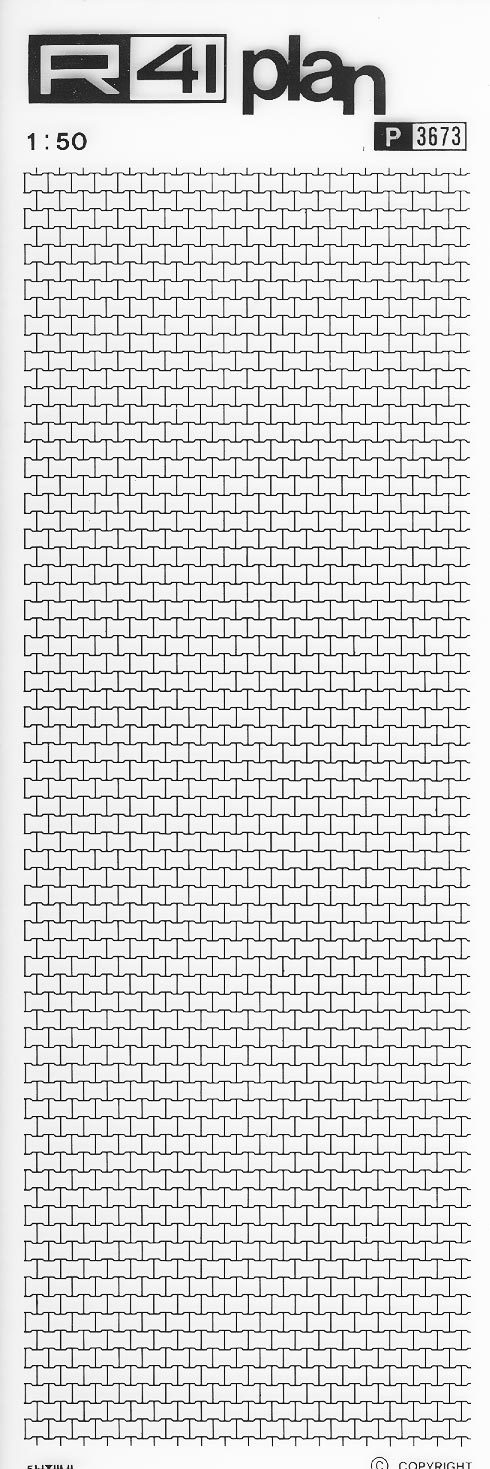 trasferibilir41 Trame pavimenti 1:50, NERO. Trasferelli-Trasferibili R41 in fogli 9x25cm .