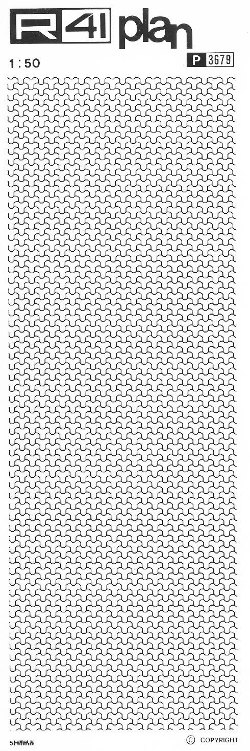 trasferibilir41 Trame pavimenti 1:50, NERO. Trasferelli-Trasferibili R41 in fogli 9x25cm .