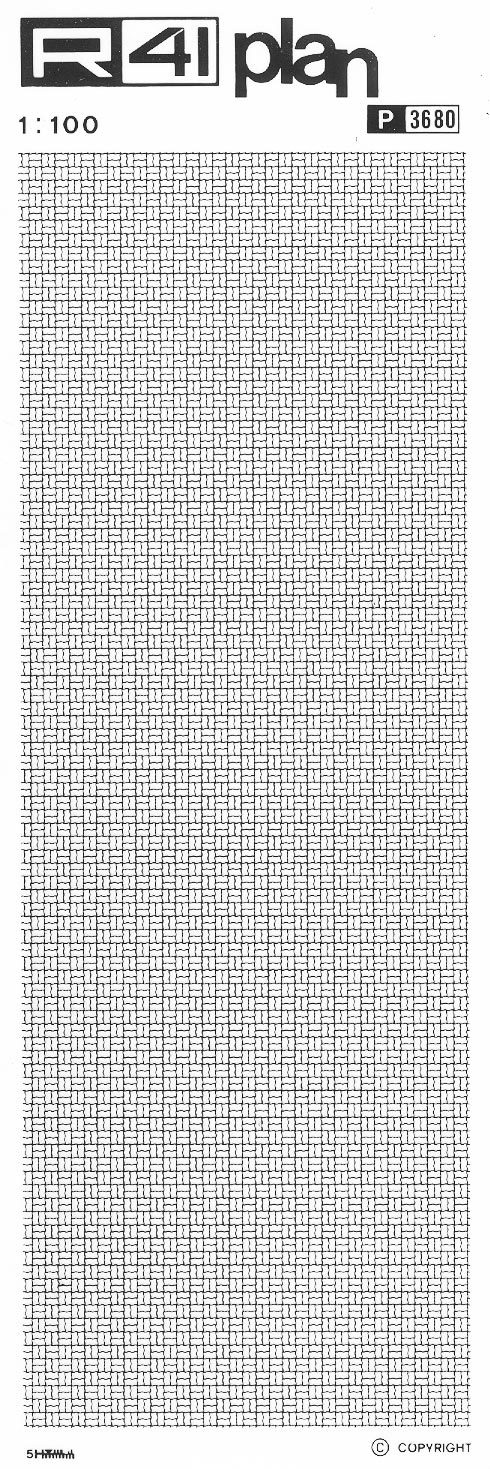 trasferibilir41 Trame pavimenti 1:100, NERO. Trasferelli-Trasferibili R41 in fogli 9x25cm .