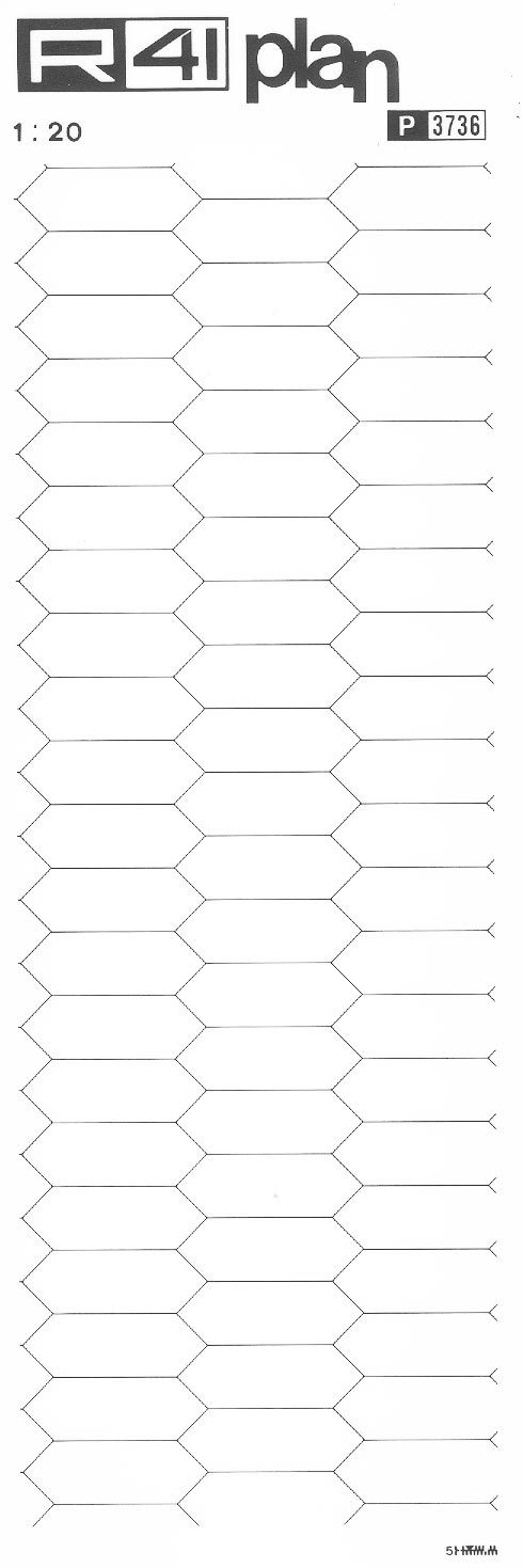 trasferibilir41 Trame pavimenti 1:20, NERO. Trasferelli-Trasferibili R41 in fogli 9x25cm .