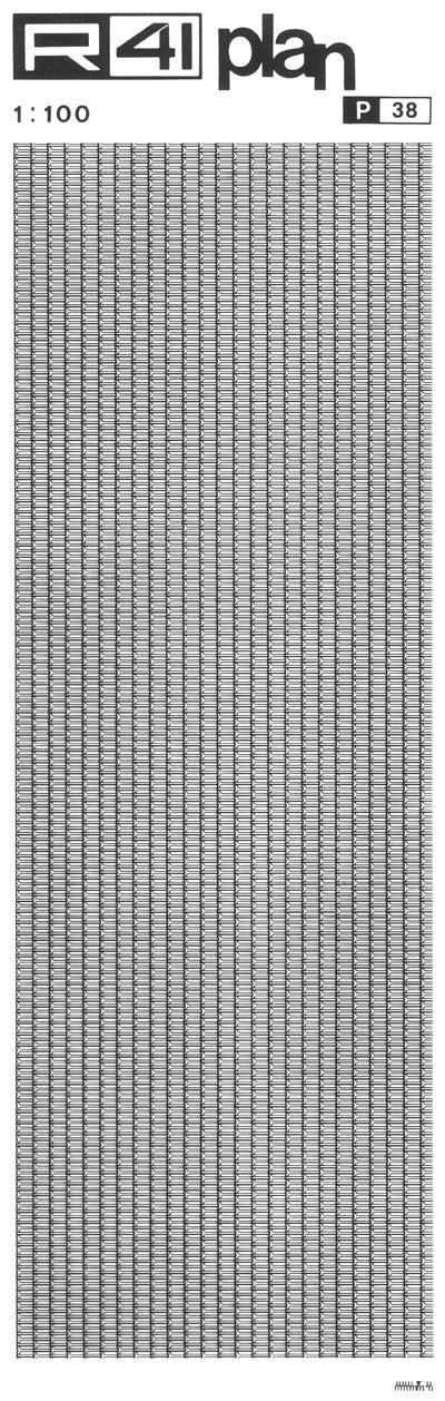 trasferibilir41 Trame tetti 1:100, NERO. Trasferelli-Trasferibili R41 in fogli 9x25cm. p. 1418 .