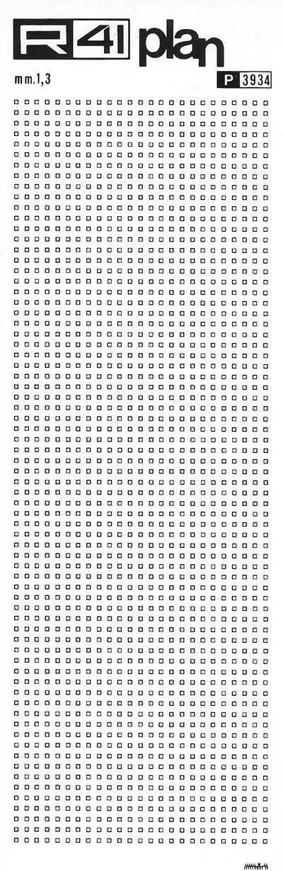 trasferibilir41 Quadrati mm. 1,3, NERO. Trasferelli-Trasferibili R41 in fogli 9x25cm .