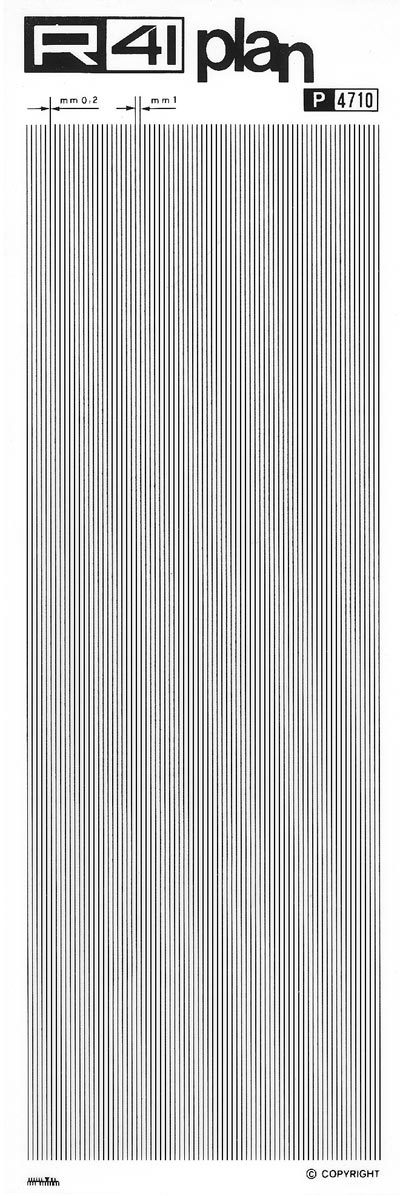 trasferibilir41 Trame Linee 10 lin. 20%, NERO. Trasferelli-Trasferibili R41 in fogli 9x25cm .