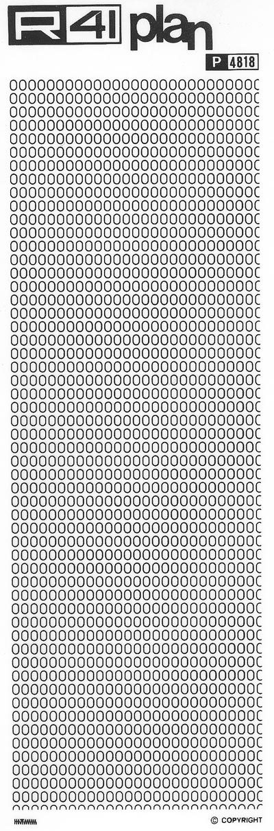 trasferibilir41 Trame ovali, NERO. Trasferelli-Trasferibili R41 in fogli 9x25cm .