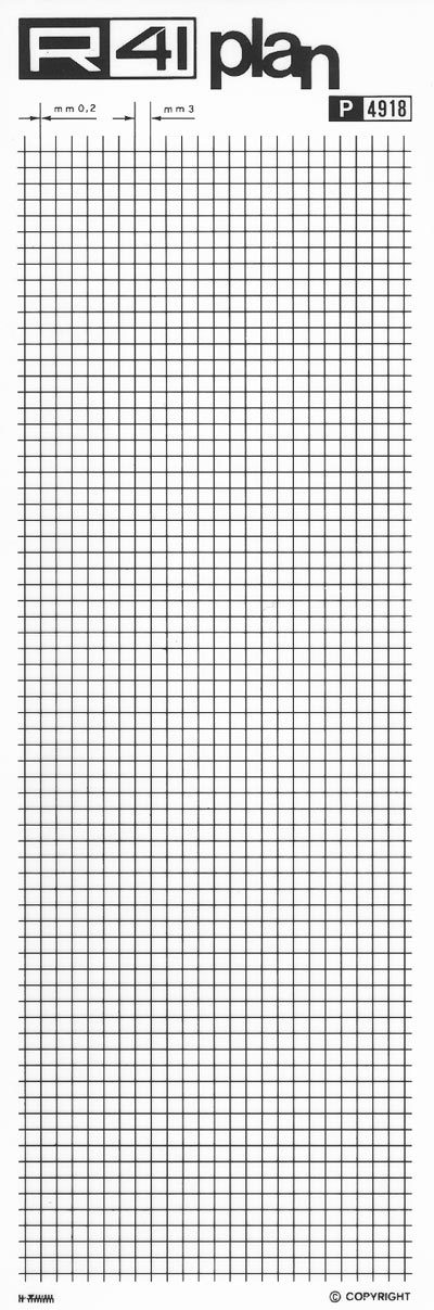 trasferibilir41 Trame Rete, NERO. Trasferelli-Trasferibili R41 in fogli 9x25cm. p. 1407 .