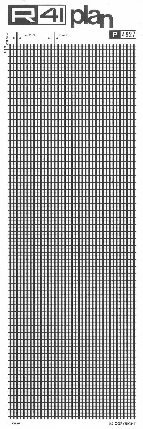 trasferibilir41 Trame Rete, NERO. Trasferelli-Trasferibili R41 in fogli 9x25cm .