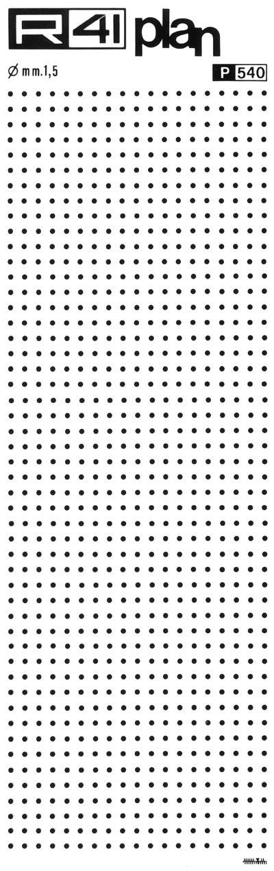 trasferibilir41 Punti, mm. 1,5, NERO. Trasferelli-Trasferibili R41 in fogli 9x25cm. p. 1405 .