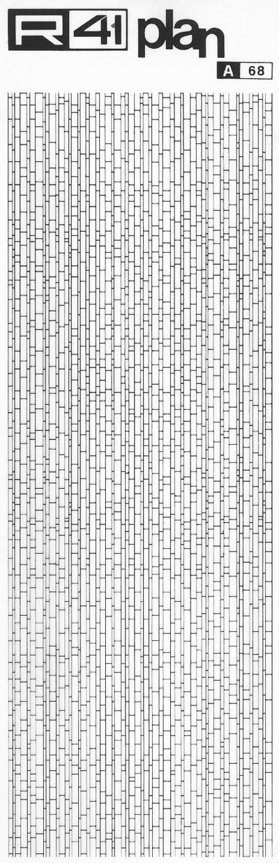 trasferibilir41 Trame pavimenti 1:100, NERO. Trasferelli-Trasferibili R41 in fogli 9x25cm .