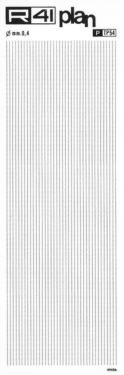 trasferibilir41 Punti mm. 0,4, NERO. Trasferelli-Trasferibili R41 in fogli 9x25cm .